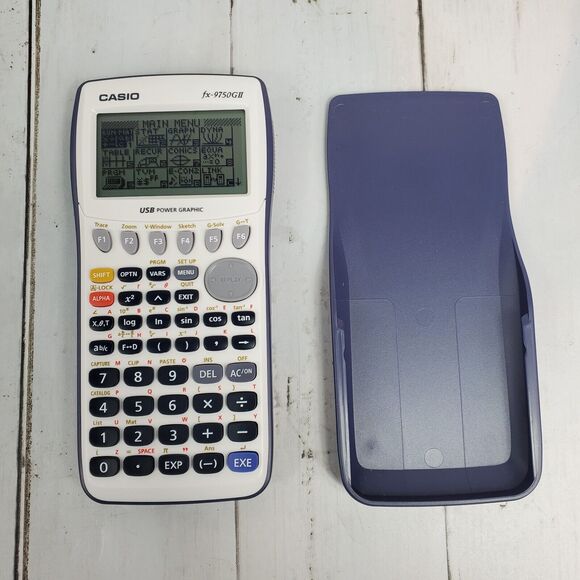 Casio FX-9750GII Graphing Calculator Tested with cover - Picture 1 of 11
